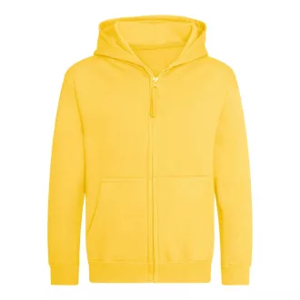   Just Hoods Gyerek cipzáras kapucnis pulóver AWJH050J, Sun Yellow-5/6