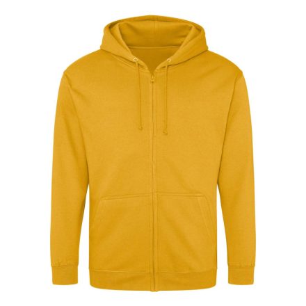 Just Hoods cipzáros kapucnis férfi pulóver AWJH050, Mustard-XL