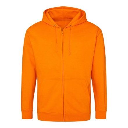 Just Hoods cipzáros kapucnis férfi pulóver AWJH050, Orange Crush-L