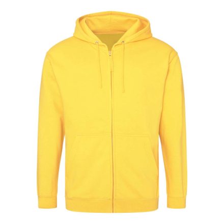 Just Hoods cipzáros kapucnis férfi pulóver AWJH050, Sun Yellow-2XL