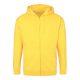 Just Hoods cipzáros kapucnis férfi pulóver AWJH050, Sun Yellow-2XL