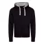 Just Hoods Uniszex cipzáros-kapucnis férfi pulóver AWJH052, Jet Black-M