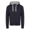 Just Hoods Uniszex cipzáros-kapucnis férfi pulóver AWJH052, New French Navy-L