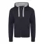 Just Hoods Uniszex cipzáros-kapucnis férfi pulóver AWJH052, New French Navy-S