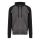 Just Hoods Uniszex kétszínű kapucnis cipzáros pulóver AWJH063, Charcoal Grey/Jet Black-L