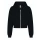 Just Hoods hasig érő cipzáros kapucnis Női pulóver AWJH065, Deep Black-L