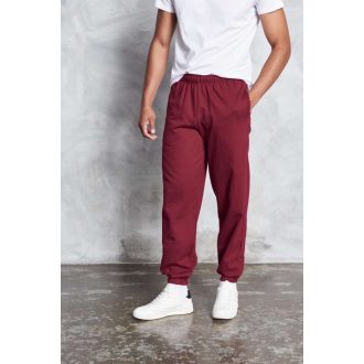   Just Hoods Uniszex jogging nadrág gumis aljjal AWJH072, Burgundy-S