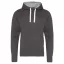 Just Hoods Uniszex vastag oldalzsebes bélelt kapucnis pulóver AWJH100, Charcoal-S