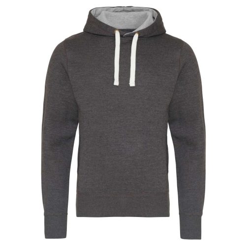 Just Hoods Uniszex vastag oldalzsebes bélelt kapucnis pulóver AWJH100, Charcoal-XL