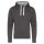 Just Hoods Uniszex vastag oldalzsebes bélelt kapucnis pulóver AWJH100, Charcoal-XS