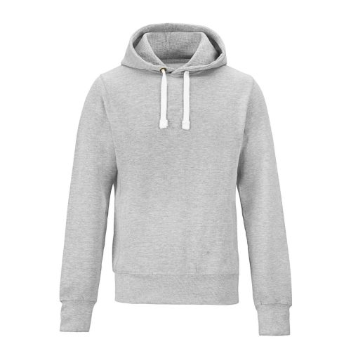 Just Hoods Uniszex vastag oldalzsebes bélelt kapucnis pulóver AWJH100, Heather Grey-XL