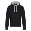 Just Hoods Uniszex vastag oldalzsebes bélelt kapucnis pulóver AWJH100, Jet Black-S