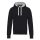 Just Hoods Uniszex vastag oldalzsebes bélelt kapucnis pulóver AWJH100, Jet Black-XS
