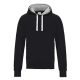 Just Hoods Uniszex vastag oldalzsebes bélelt kapucnis pulóver AWJH100, Jet Black-XS