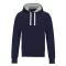 Just Hoods Uniszex vastag oldalzsebes bélelt kapucnis pulóver AWJH100, Oxford Navy-M