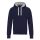 Just Hoods Uniszex vastag oldalzsebes bélelt kapucnis pulóver AWJH100, Oxford Navy-XS