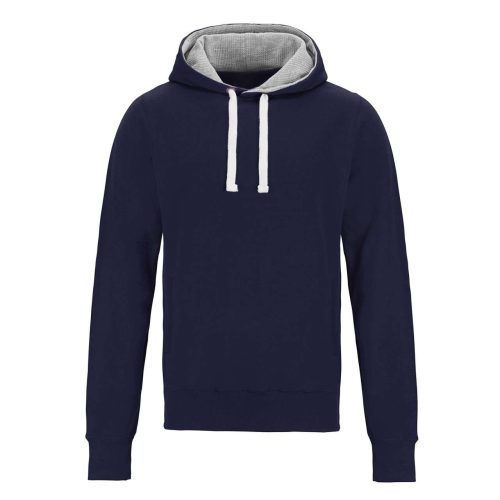 Just Hoods Uniszex vastag oldalzsebes bélelt kapucnis pulóver AWJH100, Oxford Navy-XS