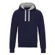 Just Hoods Uniszex vastag oldalzsebes bélelt kapucnis pulóver AWJH100, Oxford Navy-XS