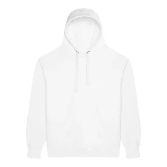   Just Hoods Uniszex kenguruzsebes kapucnis vastag pulóver AWJH101, Arctic White-XS