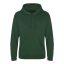 Just Hoods Uniszex kenguruzsebes kapucnis vastag pulóver AWJH101, Bottle Green-XS