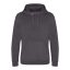 Just Hoods Uniszex kenguruzsebes kapucnis vastag pulóver AWJH101, Charcoal-XS