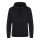 Just Hoods Uniszex kenguruzsebes kapucnis vastag pulóver AWJH101, Jet Black-S