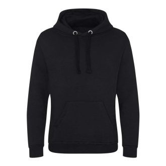   Just Hoods Uniszex kenguruzsebes kapucnis vastag pulóver AWJH101, Jet Black-XS