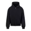 Nagyon vastag, túlméretezett cipzáros-kapucnis pulóver Just Hoods AWJH125, Deep Black-4XL
