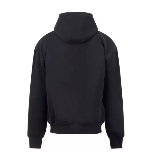 Nagyon vastag, túlméretezett cipzáros-kapucnis pulóver Just Hoods AWJH125, Deep Black-5XL