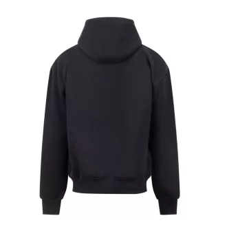   Nagyon vastag, túlméretezett cipzáros-kapucnis pulóver Just Hoods AWJH125, Deep Black-XS