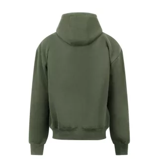   Nagyon vastag, túlméretezett cipzáros-kapucnis pulóver Just Hoods AWJH125, Earthy Green-XS