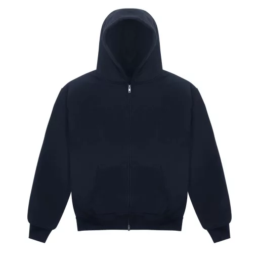 Nagyon vastag, túlméretezett cipzáros-kapucnis pulóver Just Hoods AWJH125, New French Navy-2XL