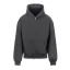 Nagyon vastag, túlméretezett cipzáros-kapucnis pulóver Just Hoods AWJH125, Solid Charcoal-M
