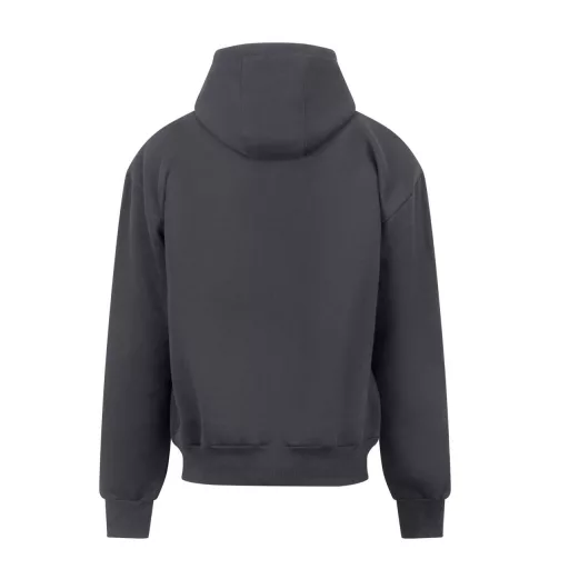 Nagyon vastag, túlméretezett cipzáros-kapucnis pulóver Just Hoods AWJH125, Solid Charcoal-M