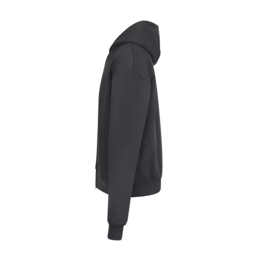 Nagyon vastag, túlméretezett cipzáros-kapucnis pulóver Just Hoods AWJH125, Solid Charcoal-M
