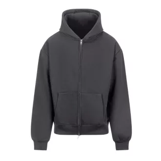   Nagyon vastag, túlméretezett cipzáros-kapucnis pulóver Just Hoods AWJH125, Solid Charcoal-XS