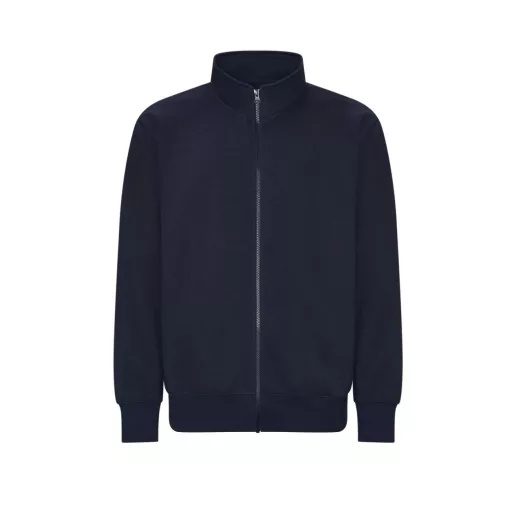 Just Hoods Uniszex cipzáros pulóver oldalsó zsebekkel AWJH147, New French Navy-M