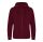 Just Hoods Uniszex vastag cipzáros kapucnis pulóver osztott kenguruzsebbel AWJH150, Burgundy-3XL