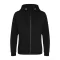 Just Hoods Uniszex vastag cipzáros kapucnis pulóver osztott kenguruzsebbel AWJH150, Jet Black-S
