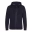 Just Hoods Uniszex vastag cipzáros kapucnis pulóver osztott kenguruzsebbel AWJH150, New French Navy-2XL