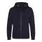 Just Hoods Uniszex vastag cipzáros kapucnis pulóver osztott kenguruzsebbel AWJH150, New French Navy-L