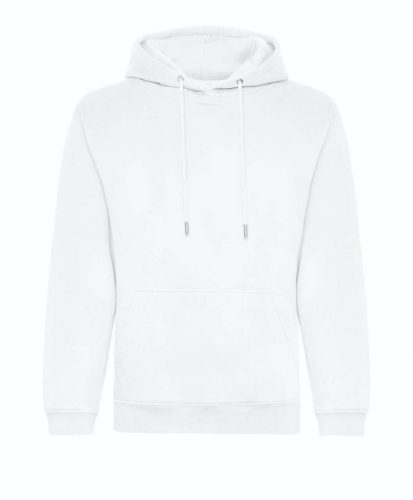 Just Hoods Uniszex organikus kapucnis pulóver AWJH201, Arctic White-XS