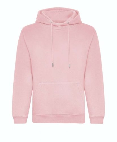Just Hoods Uniszex organikus kapucnis pulóver AWJH201, Baby Pink-XS