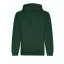 Just Hoods Uniszex organikus kapucnis pulóver AWJH201, Bottle Green-2XL