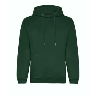   Just Hoods Uniszex organikus kapucnis pulóver AWJH201, Bottle Green-XS