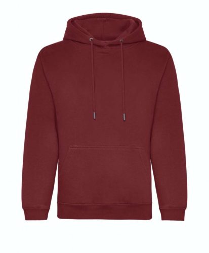 Just Hoods Uniszex organikus kapucnis pulóver AWJH201, Burgundy-XS