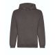 Just Hoods Uniszex organikus kapucnis pulóver AWJH201, Charcoal-S