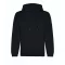 Just Hoods Uniszex organikus kapucnis pulóver AWJH201, Deep Black-M