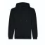 Just Hoods Uniszex organikus kapucnis pulóver AWJH201, Deep Black-M