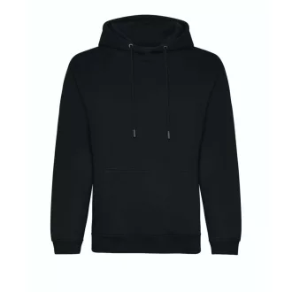   Just Hoods Uniszex organikus kapucnis pulóver AWJH201, Deep Black-XS